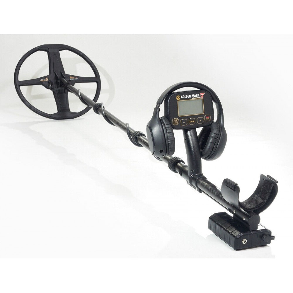 Golden Mask 7 Metal Detector – 4-Frequency VLF, Deep Detection & Wireless Audio